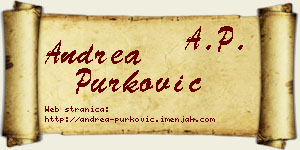Andrea Purković vizit kartica